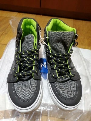 Zapatos Niños Viejos Azul Marino Talla 11 Top Alto Heeringbone Tenis Foto 1 de 4