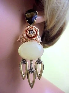 ORECCHINO J CREW GIOIELLO FIORE DI CAVALLO NUOVO CON ETICHETTE - Foto 1 di 10
