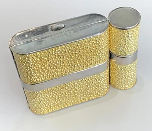 Vintage unbenutzt Christofle La Prairie Sterlingsilber Kompakt/Lippenstift - Bild 1 von 7