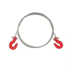 Rc car scale crawler truck metal towing rope and hooks scale accessories red - Picture 1 of 4