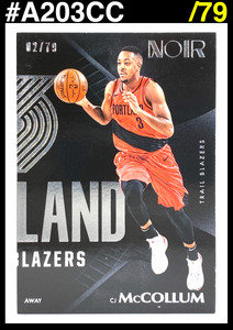 2017 Panini Noir a203cc #111 CJ McCollum