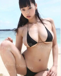 Asian Model Photo Print Pretty Woman Petite Big Boobs Bikini Legs -B530 - Picture 1 of 1