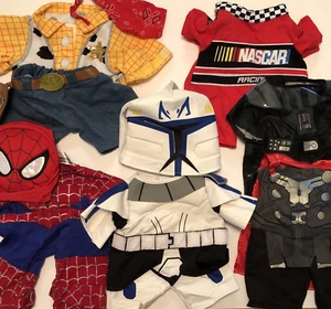 Lot Build A Bear 16” Costumes Outfits Woody Star Wars Vader Storm Trooper Nascar - Picture 1 of 4