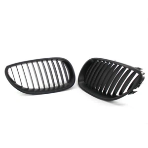 LR Matte Black Grille For BMW E60 E61 M5 Look 5 Series 03-09 ABS - Bild 1 von 9
