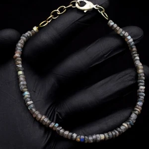 Amazing Flash Labradorite 38.00 Cts Stunning Beaded Beautiful Bracelet VK 14E612 - Picture 1 of 3
