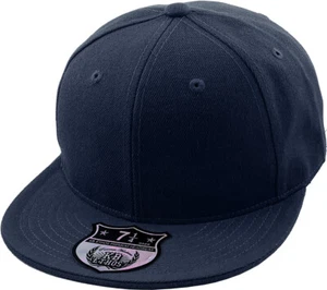 Premium Solid Fitted Cap Baseball Cap Hat, Flat Bill / Brim NEW - Picture 1 of 121