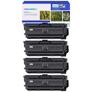 Toner noir 4 pièces CF360A 508A pour multifonction HP Color LaserJet Enterprise M577dn M553dn - Photo 1/24