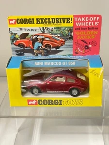 Vintage Corgi 341 Mini Marcos GT 850 Golden Jacks seems to be unused 1968/70 - Picture 1 of 17