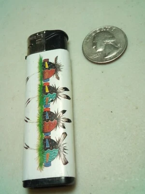 Vintage Lighter Plastic  Indian Native American Design Headdress Winlite G3 - Image 1 of 4