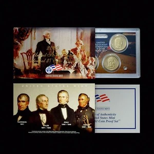 Juego de prueba presidencial S 2009 ~ Polk, Harrison, Tyler, Taylor ~ caja como nueva y certificado de autenticidad - Imagen 1 de 5