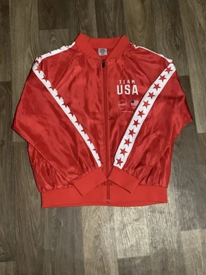 Chaqueta Bomber Team USA Olympic Roja y Blanca Coca-Cola Talla Grande Foto 1 de 3