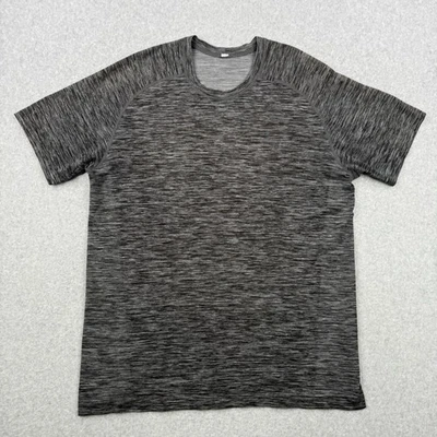 Camisa Lululemon Para Hombres XL Gris Evolución Rendimiento Atlético Gimnasio Entrenamiento Camiseta Foto 1 de 4