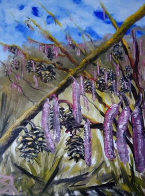 Gemälde, Öl auf Leinwand, Erle, Malerfürst von Rügen, Sven Janotta - Bild 1 von 2