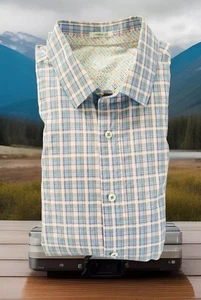 Bugatachi flip Cuff multicolored box Pattern shirt size large - Picture 1 of 10