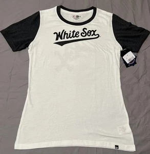 Women’s  New Era Chicago White Sox White And Black Short Sleeve T Shirt Medium - Picture 1 of 9