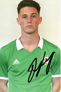 NORTHERN IRELAND, PRESTON & STOKE: JORDAN THOMPSON SIGNED 6x4 PORTRAIT PHOTO+COA - Picture 1 of 1