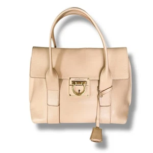 SALVATORE FERRAGAMO Quarzo Calfskin Leather Medium Sookie Satchel – 2-Way Bag - Picture 1 of 22