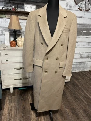 Camel Hair Men’s Bill Blass , Saks Fifth Ave, Trench Double Breasted Coat - Image 1 of 4