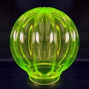 French Art Deco • Vaseline Glass Lamp Shade • For Antique Lamp - Picture 1 of 3