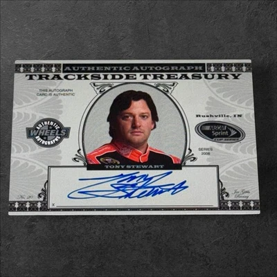 Tony Stewart PACK PULLED NASCAR signed card 2008 PRESS PASS TRACKSIDE TREASURY - Image 1 of 2