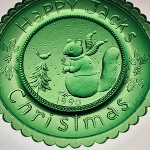 Happy Jacks Christmas Thornton Burgess Squirrel VTG Holiday Pairpoint Cup Plate - Picture 1 of 8