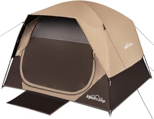 4 Person Blackout Camping Tent, Easy Setup Waterproof Family 4 person, Khaki  - Picture 1 of 6