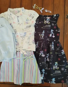 Vintage Gymboree 2003 European Vacation Dress Shirt Skort Sweater Hair Beret 4 - Picture 1 of 7