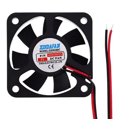 Xinda Mini Lüfter, 50 x 50 x 10 mm, Miniatur Ventilator, 21,2 m³/h, 5 V / DC - Bild 1 von 4