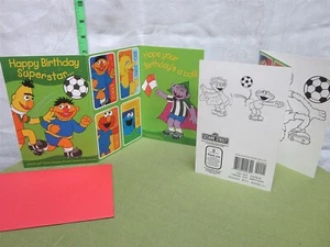 SESAME STREET SOCCER Happy Birthday greeting card NWT collectibles Count 2002 - Picture 1 of 2