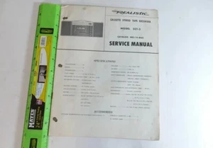 Realistic/Radio Shack Service Manual Model SCT-2 Cassette Stereo Tape Recorder - Foto 1 di 3