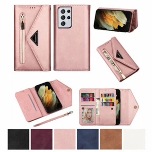 Crossbody Card Wallet Leather Phone Case For Samsung Note 20 Ultra S23 S20 - Picture 1 of 58