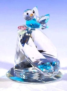 Figura de pájaro azul sobre diamante de cristal mundo nueva en caja - Imagen 1 de 1