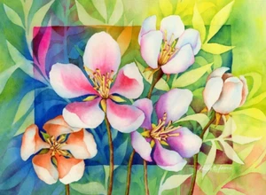 spring ballerinas colorful Flower garden ceramic tile mural backsplash - Picture 1 of 8