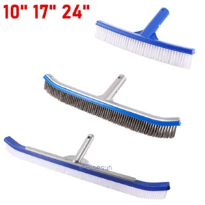 10" 17" 24" Aluminum Inground Swimming Pool Cleaning Brush, Floor & Wall Brush - Picture 1 of 36