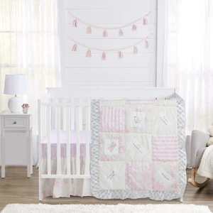 Heaven Girl Pink Floral Toy Bag Diaper Stacker Hamper Mobile Valance Sheet - Picture 1 of 13