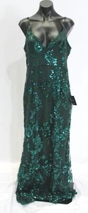 Lulu's Womens Shine Language Sequin Mermaid Maxi Dress CL8 Emerald Green Size XL - Picture 1 of 4