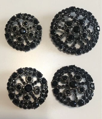 Knöpfe von Swarovski.  4er Set. - Bild 1 von 4