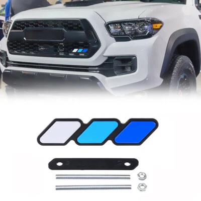 Tri-color Blue Grille Badge Emblem Fits For Toyota Hilux Accessories TRD - image 1 of 4