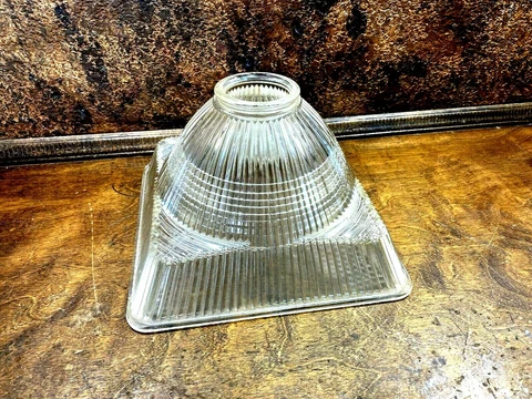 Vintage Art Deco Holophane Lamp Globe Mid Century Industrial Light Fixture Shade Cover
