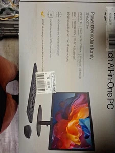 HP 22-DG0003W, 22"FHD , PENTIUM SILVER J5040, 8GB,128GB SSD, W11, Black  - Picture 1 of 5