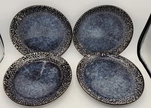 Meritage JASPER Blue Denim Lunch Salad Plate 8" Stoneware Set Of 4 - Picture 1 of 6