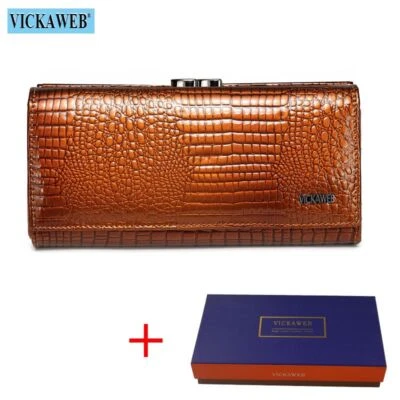 Cartera de cuero para mujer gratis charol cocodrilo bolso multi monedero tarjetero Foto 1 de 4