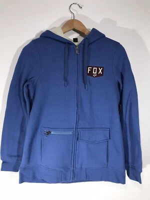 Fox гонки освещенный шерпа флис куртка пальто капюшон синий размер: маленький новый с Ярлыками  - Изображение 1 из 4
