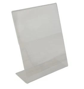 Acrylic Sign Picture Holder Wide Counter top Display Clear Stand (141mm x 182mm) - Picture 1 of 2
