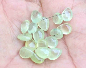 Piedras preciosas sueltas calibradas en forma de lágrima prehnita natural AAA de 60,00 quilates - Imagen 1 de 4