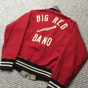 Vintage 50s Bomber Jacket Size 38 Reversible Red Tan Cornell Band Chainstitch - Picture 1 of 13