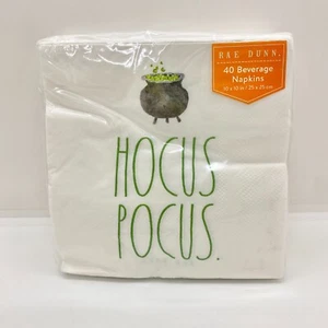 Rae Dunn HOCUS POCUS Witch Cauldron Paper Napkin Pack 40 Beverage NEW Party - Picture 1 of 2