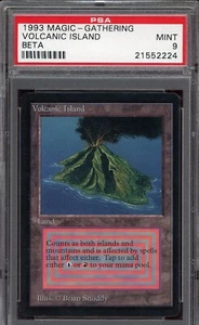 COMO NUEVO PSA 9 Beta Volcanic Island ~ ¡¡De colección Magic The Gathering/Magic!!! - Imagen 1 de 2