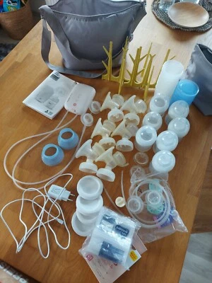 Philips Avent Elektrische Doppel Milchpumpe SCF397/11 Muttermilchbehälter Set  - Bild 1 von 4