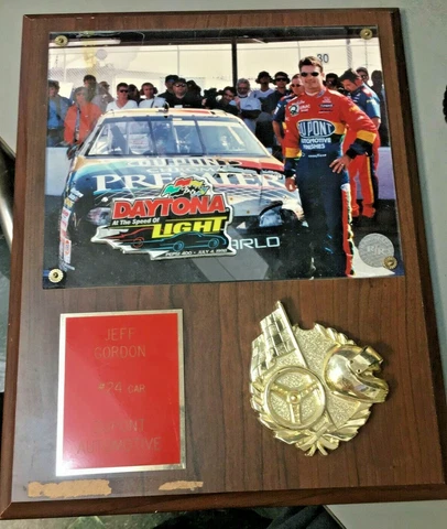NASCAR JEFF GORDON # 24 PLAQUE DAYTONA AT THE SPEED OF LIGHT 400 MAKE OFFERS Cover